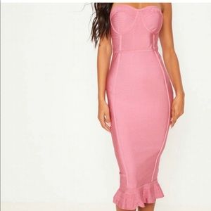 Rose midi bandage dress